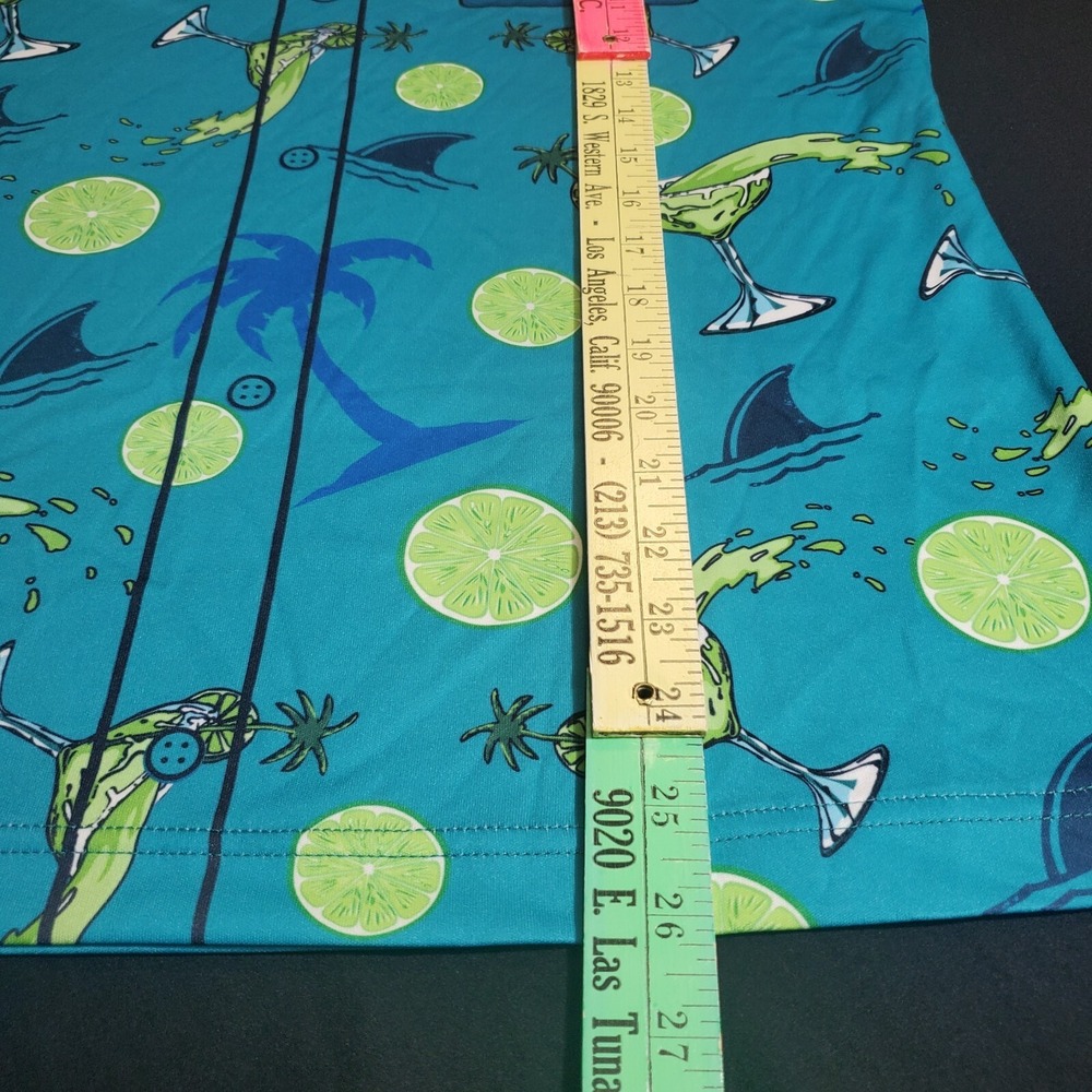 Margaritaville Run Top - Salt, Lime, Shark Fins - Lightweight Stretchy Women's L - Picture 6 of 7